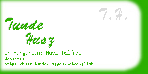 tunde husz business card